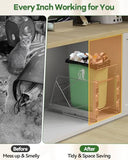 Pull-Out Garbage Holder, Under Sink Pull-up Kit with Soft-Close Slides, for Kitchen, Sink
