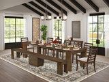 Luxe by East West Furniture X07X1-B08-04- 9 Pieces Extendable Dining Set