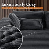 108" Oversized Cloud Sectional Couch, Comfort U Shaped Boneless Couch for Living Room