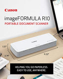Canon imageFORMULA R10 - Portable Document Scanner, USB Powered, Duplex Scanning, Document Feeder, Easy Setup, Convenient, Perfect for Mobile Users, White