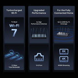 TP-Link Archer BE12000 | Tri-Band Wi-Fi 7 Router | Includes Latest 6GHz Wi-Fi Band | New Wi-Fi 7 Features | 10G Connectivity | Compatible with Alexa and Google Assistant (Archer BE670)