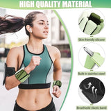 BECOJADDE Ankle Weights for Women Wrist Weights Set of 2 (1 lb Each) Adjustable Arm Leg Weight for Womens Men, Gradient Green