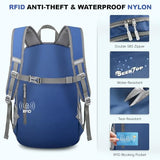 Seektop Lightweight Packable Hiking Backpack Waterproof Expandable 20L-28L for Women Men, RFID Day Pack for Travel & Camping