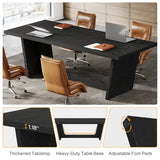 Tribesigns 14-16 People Conference Table, 12 FT Large Rectangular Meeting Seminar Table