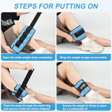 VBSD Adjustable Ankle Weights for Men Women, 10lb 1 Pair Leg Weight Straps, Weighted Ankle Weights Set, 1-5 lbs Each Ankle, 1 Pair 2-10 lbs, Blue