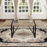 86.6" Dining Table for 8-10 People, Modern Rectangle Dining Room Table