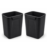 LoopTime 2 Pack Car Trash Can,Leakproof Silicone Car Garbage Can Storage Box,Waterproof Automotive Trash Bin,Multi-Purpose Vehicle Garbage Cans for Driver and Passenger Doors of Most Cars (Black)