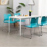 Office Guest Chairs Set of 4, Sled Base Office Stack Chair, Modern Plastic Chairs for Conference