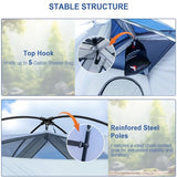 Camping Shower Tent, 7.9 FT Extra Tall Oversize Privacy Tents, Portable Outdoor Bathroom Toilet Tent with Floor, Easy Set Up Privacy Shelter for Dressing, Hiking, Fishing, UPF50+