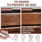 NEW Upgraded Furniture Repair Kit Wood Markers-Set of 24-Markers and Wax Sticks with Sharpener and black cloth Kit, Restore Nail Holes on Wood Furniture, Wood Marker Pens for Scratches, Molding Repair