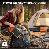 Takki 250W Portable Power Station 222Wh Camping Backup Lithium Battery with Pure Sine Wave AC Outlet 110V Solar Generator for Camping CPAP Home Use Backup Emergency Laptop