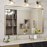 LOAAO 60"X36" Gold Bathroom Mirror