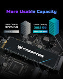 Acer Predator GM7 2TB SSD: M.2 2280 PCIe Gen 4 x4 NVMe 2.0