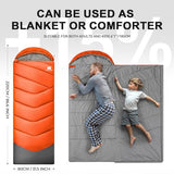 TANSTRIDER Sleeping Bags for Adults Teens, 4 Season Camping Sleeping Bag Waterproof,Machine Washable Backpacking Gear for Cool Weather,Outdoor Tent Hiking Hunting,with Compression Sack,86.6x31.5,4lb