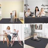 Splat Mat for Under High Chair/Arts/Crafts, WOMUMON Washable Spill Mat Waterproof Anti-Slip Floor Protector Splash Mat, Messy Mat and Table Cloth