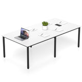 Giantex 94.5"x 48" Conference Table for 8-10 People, Rectangular Seminar Table with Metal Frame