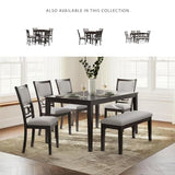 Signature Design by Ashley Langwest Classic Upholstered Dining Table and 4 Chairs and Bench, Set
