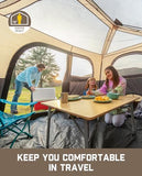FanttikOutdoor Zeta C6 Pro Max Instant Cabin Tent 6 Person Camping Tent Setup in 60 Seconds with Rainfly & Windproof Portable with Carry Bag for Family Camping & Hiking, Upgraded Ventilation, Khaki
