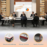 Modern Conference Table, Folding Conference Room Table with Rolling Wheels, Stackable Flip Top Mobile Training Table Modular Seminar Meeting Tables for Office,Conference Room,Classroom (6, W, 55in)