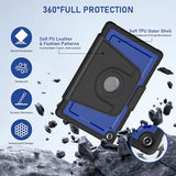 Case for Samsung Galaxy Tab A11+ Plus/A9+ Plus 11inch, DJ&RPPQ 360 Rotating Magnetic Detachable TPU Back case, with Auto Wake/Sleep Case for Samsung Galaxy A9 Plus/A11+ Tablet Blue Black