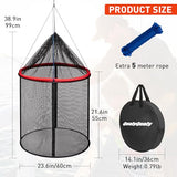 QualyQualy Floating Fish Basket 41/73 Gallons, Foldable Fishing Net Bait Cage for Live Caught Fish, Extra Large Fishing Basket Portable Kayak Fishing Live Well Baitfish Minnow Bucket
