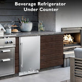 Kalamera 24 inch Stainless Steel Beverage Refrigerator, Outdoor Mini Fridge