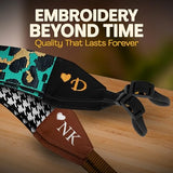 Art Tribute Camera Strap Personalized With Name - Shoulder, Crossbody & Neck Camera Strap for Photographers, Fits All Cameras, Canon Nikon Sony Fujifilm, Padded Strap W/Quick Release & Leather Ends
