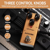 AODSK Electric Guitar Effect Pedal, Strong Distortion, Tone, Dist, Volume,True Bypass, 9V DC（US Dream）