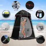 Camping Shower Tent, 7.9 FT Extra Tall Oversize Privacy Tents, Portable Outdoor Bathroom Toilet Tent with Floor, Easy Set Up Privacy Shelter for Dressing, Hiking, Fishing, UPF50+