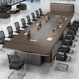 15FT Large Conference Table, 16-18 Person Rectangular Office Meeting Table
