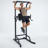 Free Standing Power Tower Pull Up Bar and Dip Station,Adjustable Strength Training Pull-Up Bars for Full Body Workout, Multifunction Dip Station Home Gym for Pull-Ups, Dips, Push-Ups, Leg Raises
