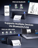 ASprink Bluetooth Shipping Label Printer, 4x6 Thermal Label Printer for Small Business