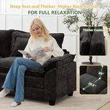 Oversized Modular Sectional Sofa Set, Convertible Deep Seat Cloud Couch with Ottoman