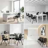 Office Chair Foldable Desk Chair Mesh Back and Arms for Conference Meeting Guest Reception Home Office