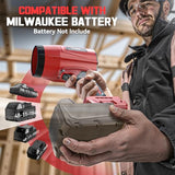 800,000 RPM Leaf Blower Compatible with Milwaukee 18V: Ecarke Cordless Dust Blower, Electric Turbo Jet Blower Handheld Battery Powered with Brushless Motor for Patio Garden Lawn (No Battery)