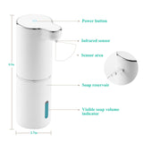 LAOPAO Soap Dispenser, Automatic Foaming Hand Soap Dispenser Touchless Rechargeable Bathroom Countertop Soap Pump for Kids Xmas Gift 300ml