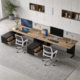70.86 Inch Large Executive Desk with Drawers Cabinet, L Shaped Office Desk