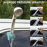 Thallike Portable Shower for Camping with Immersion Water Heater, Rechargeable Camping Shower Pump, Outdoor Hot Shower with 6.6 Gallons Folding Bucket for Camping, Hiking, Traveling, Washing
