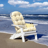 TWLEAR Outdoor Adirondack Chair Cushions with Ties, Tufted Outdoor Chair Cushion