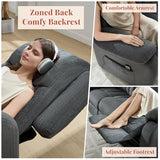 Jocisland 78" Power Reclining Sofa, Electric Recliner Couch, Dark Gray
