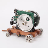 MechPuConToy Engine Model Kit That Runs, 1/8 Scale 3.6CC Mini Vintage Single Cylinder Four-Stroke Diesel Engine with Two Flywheels
