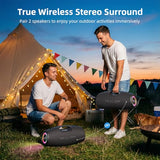 ZEALOT Portable Speakers Bluetooth Wireless, 120W Loud Waterproof Outdoor Speaker with Bass, Subwoofer, 40H Playtime, IP67, EQ, BT 5.3, LED Lights, for Camping Beach Party (Black)