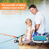 2PCS Fishing Rod Reel Combo 5.9FT Telescopic Fishing Pole Spinning Reel with Baits Hooks Storage Bag Compact Collapsible Fishing Pole Starter Kit for Kids Youth Adults Travel Fishing Gear