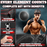 Boxing Reflex Ball Set with 4 Difficulty Balls & 2 Adjustable Headbands – Reaction Ball Training Kit for Adults, Improves Speed, Focus