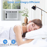 MilleLoom 6000 BTU Window Air Conditioner, 3-In-1 AC Unit for Window, Works As Cooler, Dehumidifier & Fan with Timer, Sleep/ECO Mode & Installation Kit, Cooling Rooms Up to 350 Sq. Ft, 115V/60Hz