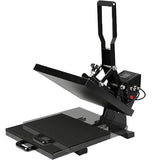 ylpddmm Heat Press, 15x15 Power Heat Press Machine for Heat Transfer Vinyl with Digital Precise Temperature Control, for T-Shirts, Bags, Mats, Puzzles,Garments（Black）