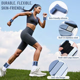 INDEPANDIA Wrist & Ankle Weights for Women and Men, 2lbs Pair Adjustable Silicone Weighted Bangles for Arm & Leg Workouts, Gradient Blue
