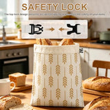 2 Pack Beeswax Bread Bags, Reusable Organic Cotton Bread Storage Bags