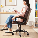 Amazon Basics Classic Puresoft PU Padded Mid-Back Office Chair with Armrest