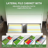 5 Drawer File Cabinet,Metal Lateral Filing Cabinet with Lock
